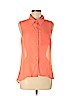 Bongo 100% Polyester Orange Short Sleeve Blouse Size M - photo 1