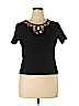 Knit de Knit 100% Cotton Black Short Sleeve Top Size XL - photo 1
