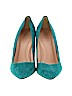 J.Crew 100% Leather Teal Heels Size 10 - photo 2