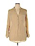 Zac & Rachel Tan Long Sleeve Blouse Size 1X - photo 1