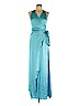 Diane von Furstenberg Blue Cocktail Dress Size 10 - photo 1