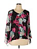 Jennifer Lopez 100% Polyester Pink Long Sleeve Blouse Size XL - photo 1