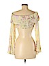 Majorelle 100% Rayon Yellow Long Sleeve Blouse Size M - photo 2