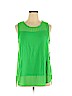 Vince Camuto 100% Polyester Green Sleeveless Top Size XL - photo 1
