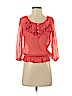 Hollister 100% Polyester Pink 3/4 Sleeve Blouse Size S - photo 1
