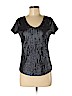 Ann Taylor LOFT 100% Cotton Gray Short Sleeve Top Size M (petite) - photo 1
