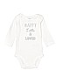 Carter's 100% Cotton Graphic White Long Sleeve Onesie 0-3 MO / 3 MO - photo 1