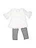 Rare Editions Lace Polka Dots Ivory 3/4 Sleeve Top 12-18 MO / 18 MO - photo 2