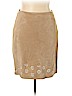 Kate Hill 100% Leather Tan Leather Skirt Size 14 - photo 1