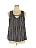 Eyeshadow 100% Polyester Black Sleeveless Blouse Size 1X - photo 1
