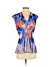Catherine Malandrino Blue Short Sleeve Blouse Size S - photo 1