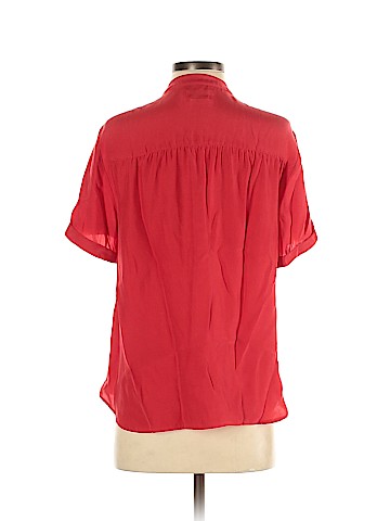 FRAME Short Sleeve Silk Top (view 2)