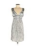 Fire Los Angeles 100% Polyester Silver Cocktail Dress Size M - photo 1