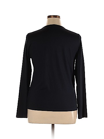 Magaschoni Long Sleeve Silk Top (view 2)