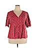 Old Navy Pink Short Sleeve Blouse Size XXL - photo 1