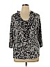 Rafaella Studio Black 3/4 Sleeve Top Size 1X - photo 1