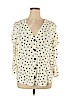 maette 100% Viscose White Long Sleeve Button-Down Shirt Size XL - photo 1