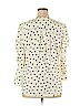 maette 100% Viscose White Long Sleeve Button-Down Shirt Size XL - photo 2