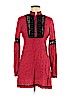 Free People 100% Polyester Red Casual Dress Size 2 - photo 1