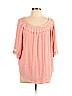 Jolt 100% Rayon Pink 3/4 Sleeve Top Size L - photo 1