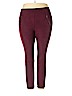 Just Fab 100% Polyester Burgundy Faux Leather Pants Size 3X - photo 1