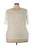 Lane Bryant 100% Polyester White Short Sleeve T-Shirt Size 22 - photo 1