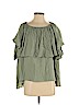 MLM 100% Rayon Green Short Sleeve Blouse Size XS - photo 1