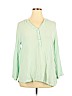 Old Navy 100% Rayon Teal Long Sleeve Blouse Size XL (tall) - photo 1