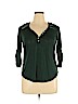 Neon Soul 100% Rayon Green 3/4 Sleeve Blouse Size XL - photo 1