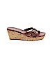Apostrophe 100% Leather Brown Wedges Size 8 - photo 1