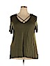 Old Navy 100% Viscose Green Short Sleeve Top Size XXL - photo 1
