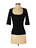 Elie Tahari Black Short Sleeve Silk Top Size S - photo 1