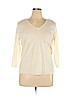 Jones New York Sport 100% Nylon Ivory Long Sleeve Top Size 1X - photo 1