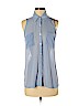Lush 100% Polyester Blue Sleeveless Blouse Size S - photo 1