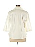 Lafayette 148 New York White 3/4 Sleeve Button-Down Shirt Size 14 - photo 2