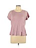 Pink Rose Pink Short Sleeve Top Size L - photo 1