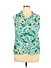 Sioni 100% Polyester Green Sleeveless Blouse Size XL - photo 1