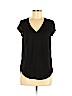 H&M 100% Polyester Black Short Sleeve Blouse Size 6 - photo 1