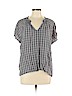 Old Navy 100% Polyester Gray Short Sleeve Blouse Size XL - photo 1
