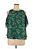 Xhilaration Teal Short Sleeve Blouse Size XL - photo 1