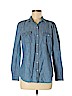 Nike 100% Cotton Blue Long Sleeve Button-Down Shirt Size M - photo 1