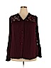 Knox Rose 100% Polyester Burgundy Long Sleeve Blouse Size XXL - photo 1