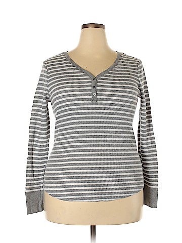 Faded Glory Long Sleeve Henley (view 1)