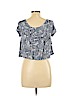 Charlotte Russe Blue Short Sleeve Top Size L - photo 2
