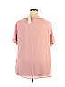 Loralette 100% Polyester Pink Short Sleeve Blouse Size 2X - photo 2