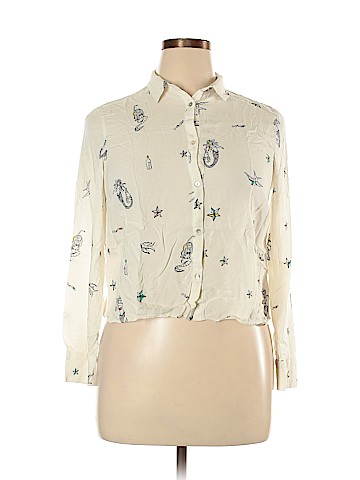 Zara TRF Long Sleeve Button-Down Shirt (view 1)