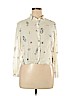 Zara TRF 100% Viscose Ivory Long Sleeve Button-Down Shirt Size XL - photo 1