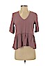 On The Road... 100% Rayon Pink 3/4 Sleeve Blouse Size XS - photo 1
