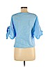 Topshop 100% Cotton Blue Short Sleeve Blouse Size 8 - photo 2