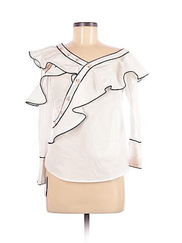 Self-Portrait Long Sleeve Button-Down Shirt (view 1)